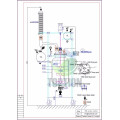 Piloto de cristal jacketed jaqueta de vidro reator sistema 100L